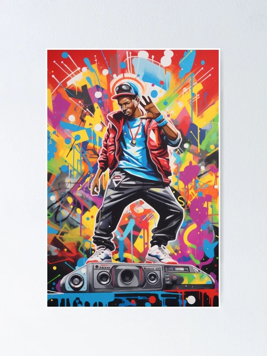 Hip-Hop Explosion: Graphic of a Young Artist