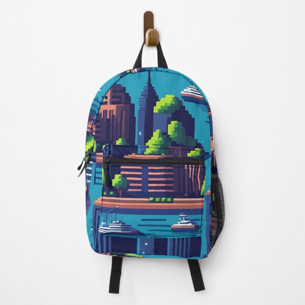 Item preview, Pixel Cityscape: Digital Art Pattern designed and sold by TheHandanShop.