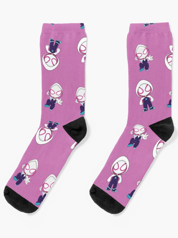 Gwen little spider ghost, baby spidey girl, grl pwr, cartoon ghost spider  Socks for Sale by DariaMiller