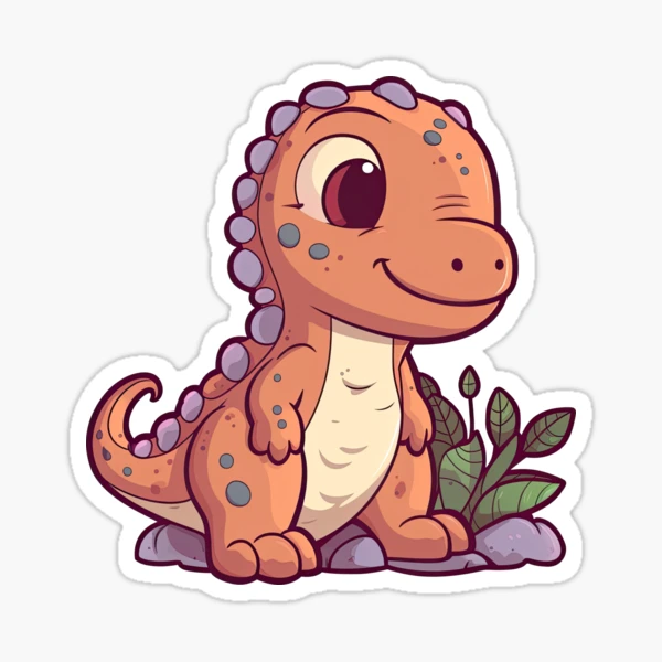 Cute chibi Dinosaur illustration Dinosaur kawaii vector drawing