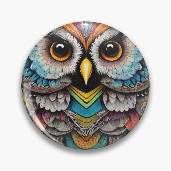 Item preview, The art of the unusual striped owl is beautiful no matter how you look at it. designed and sold by Natcharee.