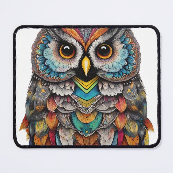 Item preview, The art of the unusual striped owl is beautiful no matter how you look at it. designed and sold by Natcharee.