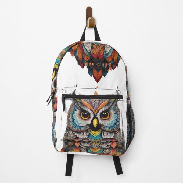 Item preview, The art of the unusual striped owl is beautiful no matter how you look at it. designed and sold by Natcharee.