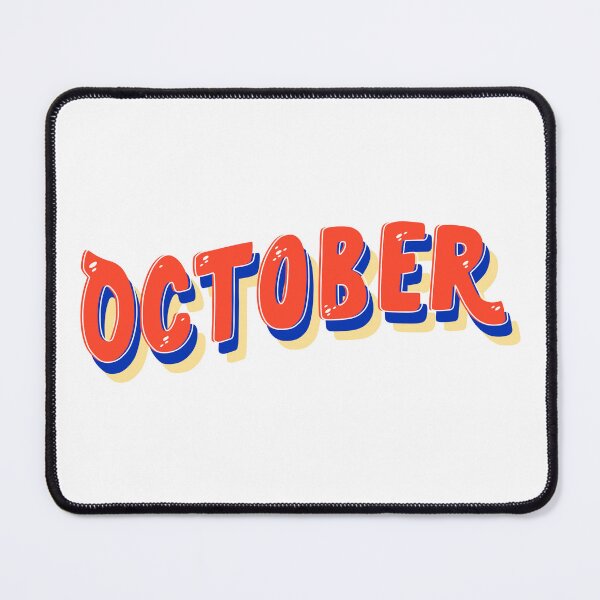 Item preview, October Handlettering, red, blue, designed and sold by JAG2B.