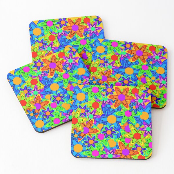 Item preview, Colorful bright pop art flower design designed and sold by pauloneill-art.