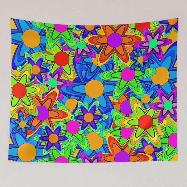 Item preview, Colorful bright pop art flower design designed and sold by pauloneill-art.