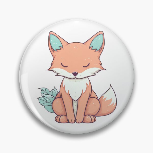 Item preview, Kawaii Fox in Pastel Color Style designed and sold by eyestetix.