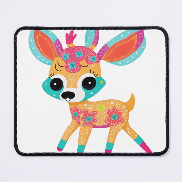 Item preview, Cute little deer dripping rainbow-colored ink designed and sold by Natcharee.