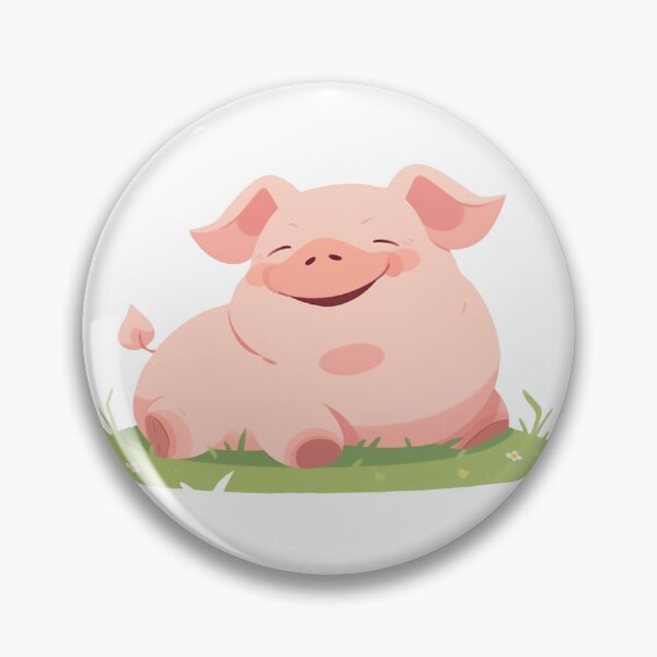 Item preview, Cute Smiling Pig designed and sold by whimsizoo.