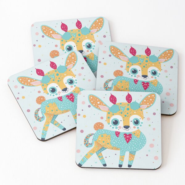 Item preview, The little deer dripping rainbow ink is so pretty and cute! designed and sold by Natcharee.