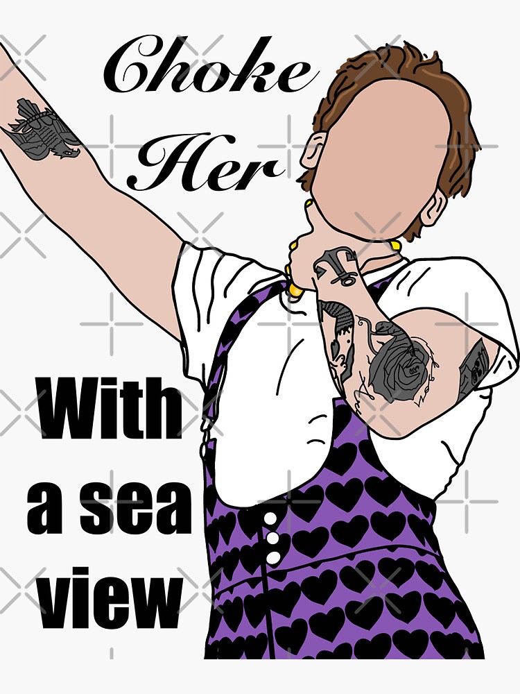 "Harry styles keep driving live,choke her with a sea view no 2" Sticker