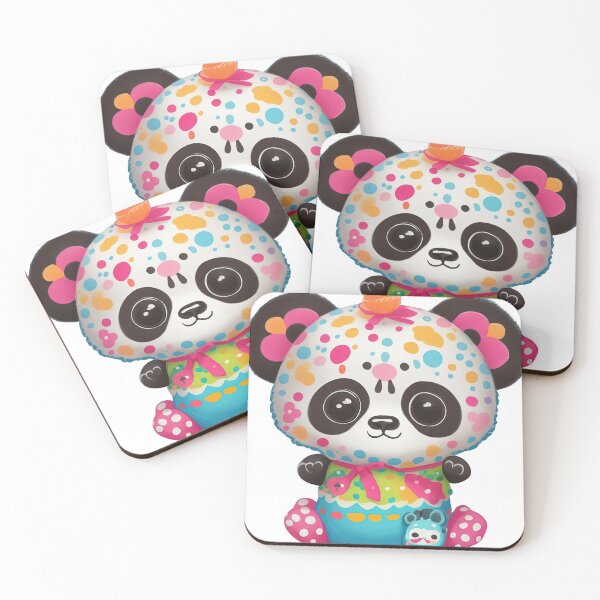Item preview, Little pandas made from rainbow-colored ink droplets are so cute and pretty! designed and sold by Natcharee.