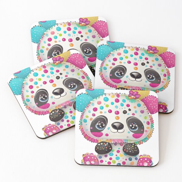 Item preview, Cute little panda made from rainbow-colored ink drops, very pretty! designed and sold by Natcharee.