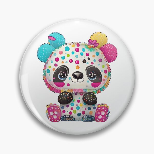 Item preview, Cute little panda made from rainbow-colored ink drops, very pretty! designed and sold by Natcharee.