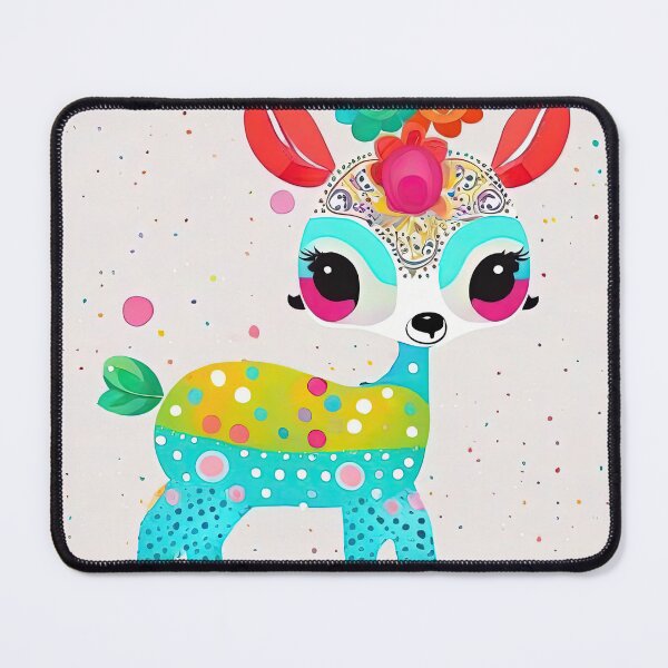 Item preview, A cute little deer made from rainbow-colored ink drops is so pretty! designed and sold by Natcharee.