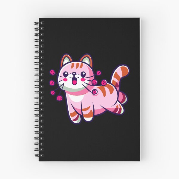 Item preview, raspberry cat, pink cat, cartoon pink kitten designed and sold by Niktarka.