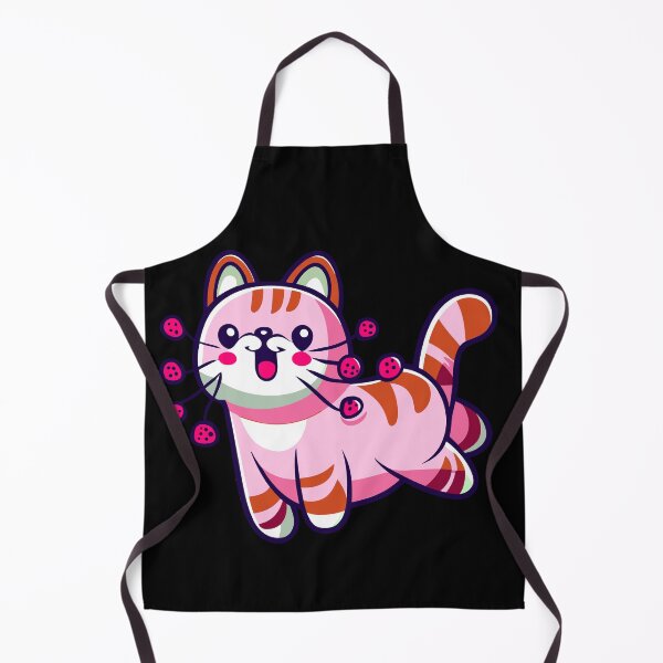 Item preview, raspberry cat, pink cat, cartoon pink kitten designed and sold by Niktarka.