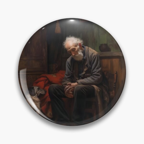 Item preview, OLD MAN AND DOG designed and sold by Ai-TOUCH.