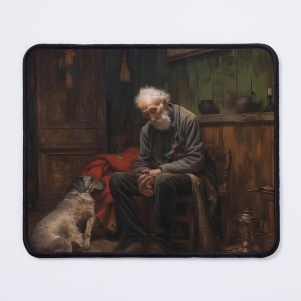 Item preview, OLD MAN AND DOG designed and sold by Ai-TOUCH.