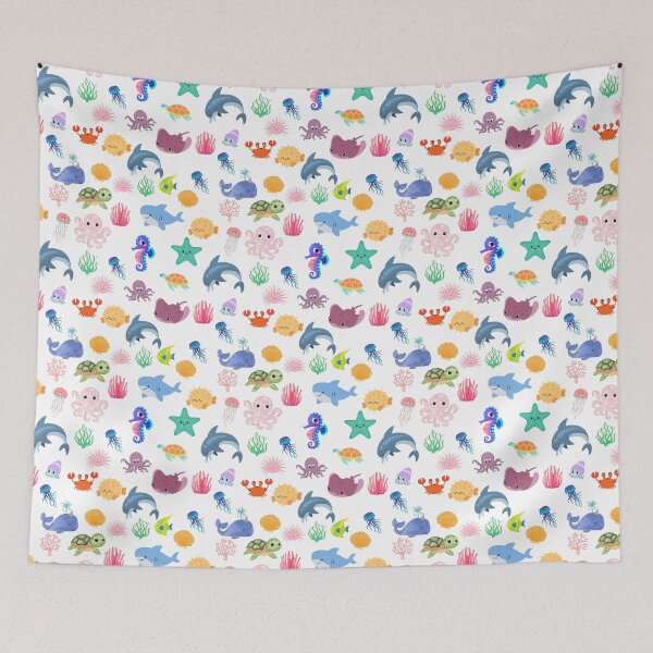Item preview, Seamless Patterns of sea animals designed and sold by PatternXS.