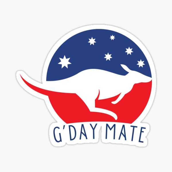 Item preview, Australia G'Day Mate Funny Kangaroo designed and sold by PetPanache.