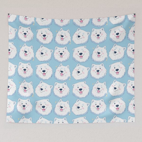Item preview, Cute samoyed dog face designed and sold by Yaragold.