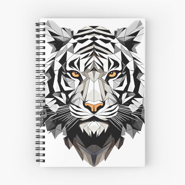 Item preview, White Tiger in low polygons designed and sold by MagicColorPrint.