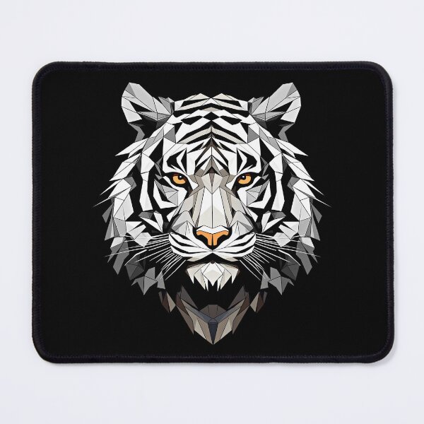 Item preview, White Tiger in low polygons designed and sold by MagicColorPrint.