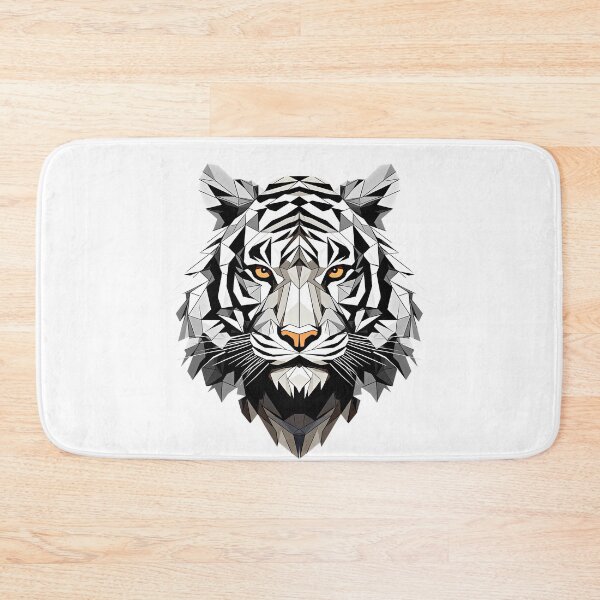 Item preview, White Tiger in low polygons designed and sold by MagicColorPrint.