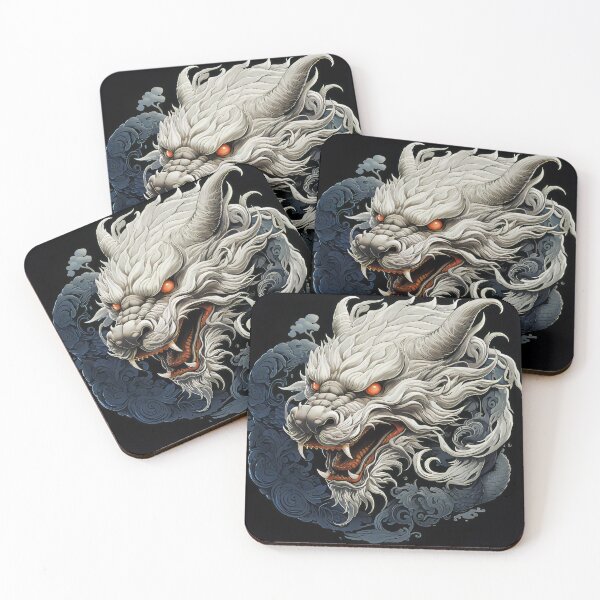 Item preview, Majestic White Dragon Head Sculpture - Unleash the Power and Presence of Mythical Creatures! designed and sold by Ins-by-NP.