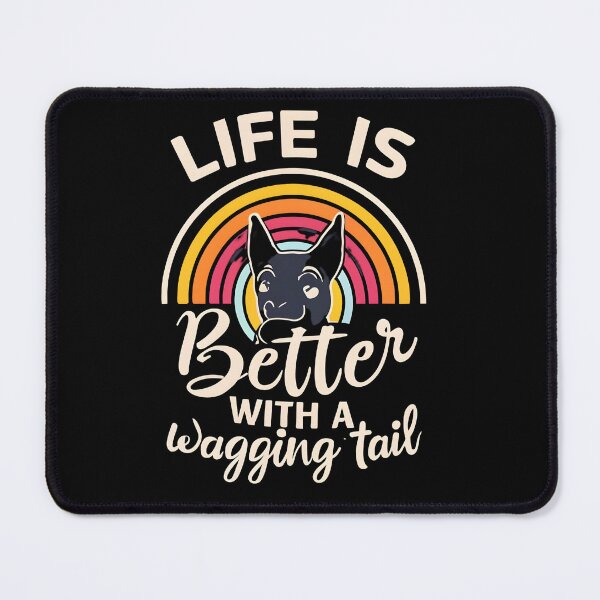 Item preview, Life is better with a wagging tail,Tail-Wagging Bliss, funny dog, dog lover gift. designed and sold by im9creative.