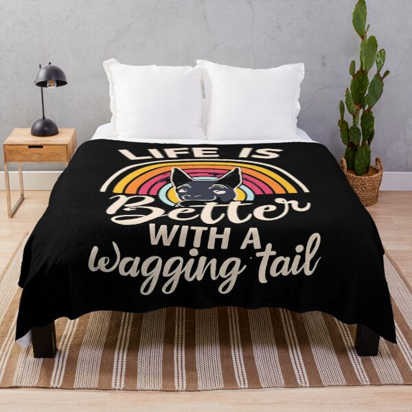 Item preview, Life is better with a wagging tail,Tail-Wagging Bliss, funny dog, dog lover gift. designed and sold by im9creative.