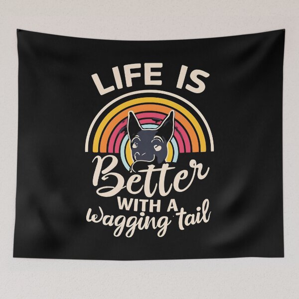 Item preview, Life is better with a wagging tail,Tail-Wagging Bliss, funny dog, dog lover gift. designed and sold by im9creative.