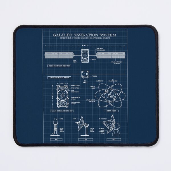 Item preview, Galileo Navigation System. Vertical (Navy - Blueprint) designed and sold by BGALAXY.