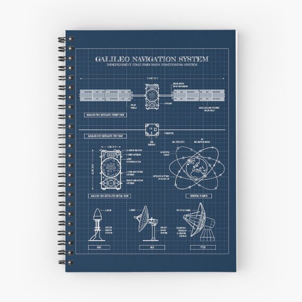 Item preview, Galileo Navigation System. Vertical (Navy - Blueprint) designed and sold by BGALAXY.