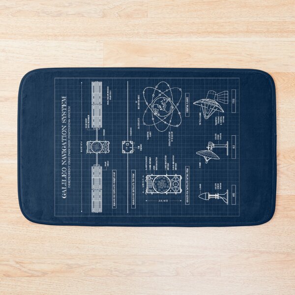 Item preview, Galileo Navigation System. Vertical (Navy - Blueprint) designed and sold by BGALAXY.