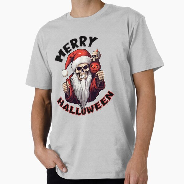 Santa Clause skull Halloween T-shirt premium