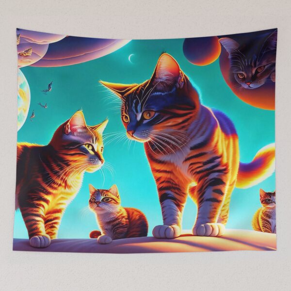 Item preview, Cat artwork designed and sold by M-Y-A-R-T-.