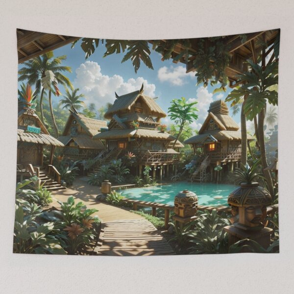 Item preview, Tiki fantasy dreamworld designed and sold by mikaws.