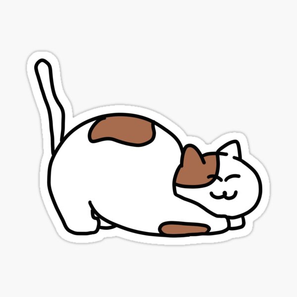 Aperçu de l'œuvre chat souriant et potelé créée et vendue par Googo.