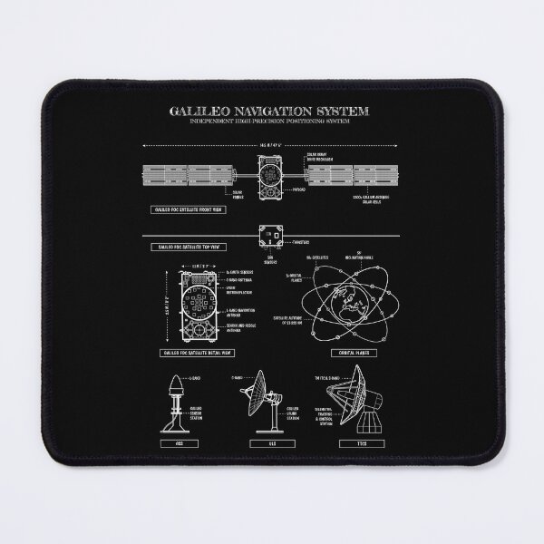 Item preview, Galileo Navigation System. Vertical (White Stencil - No Background) designed and sold by BGALAXY.