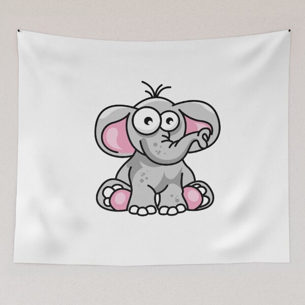 Item preview, Elephant Comic Cartoon Funny Gray Trunk Kids Symbol Icon Illustration designed and sold by AndreMi.