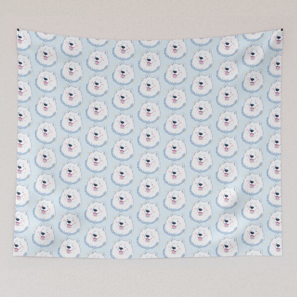 Item preview, Cute cartoon samoyed dog face  designed and sold by Yaragold.