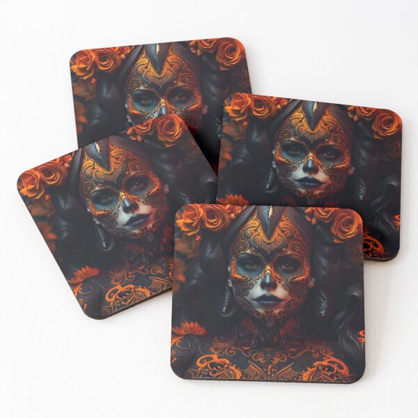 Item preview, Halloween sugar skull designed and sold by AlPhred.