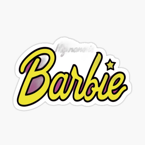 Barbie Custom Name Sticker Sheet