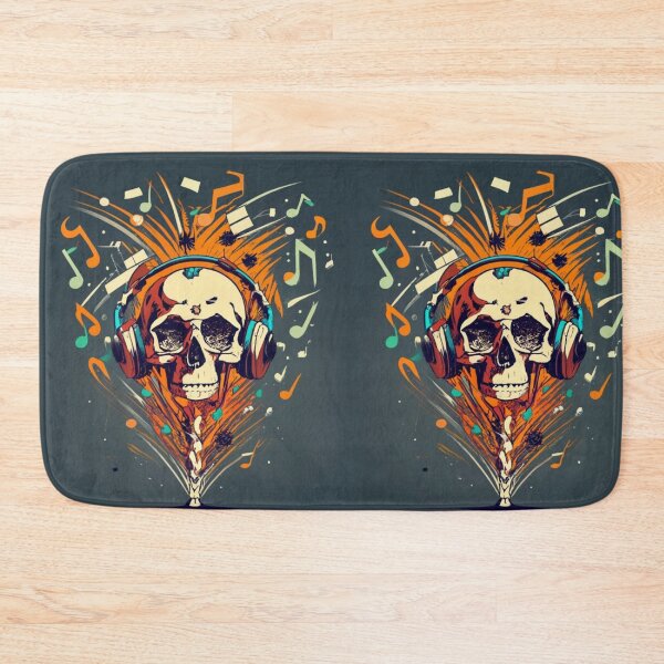 Item preview, skeleton head with exploding 3 notes, halloween designed and sold by rayo-art.