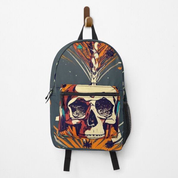 Item preview, skeleton head with exploding 3 notes, halloween designed and sold by rayo-art.