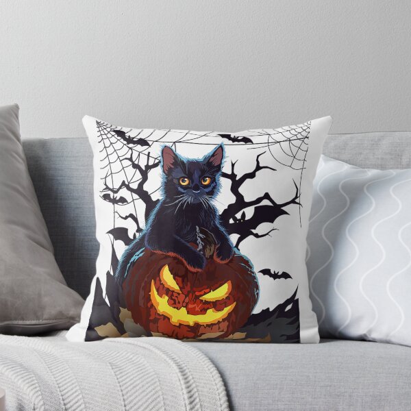 Item preview, Cat With Pumpkin Halloween Bat Vintage Costume designed and sold by T-shirtStocker.
