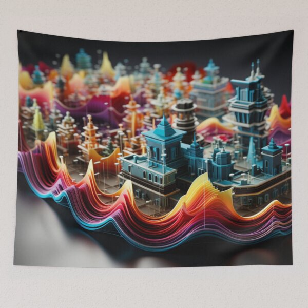 Item preview, Wave Town - Colorful border town designed and sold by shakespeare1212.