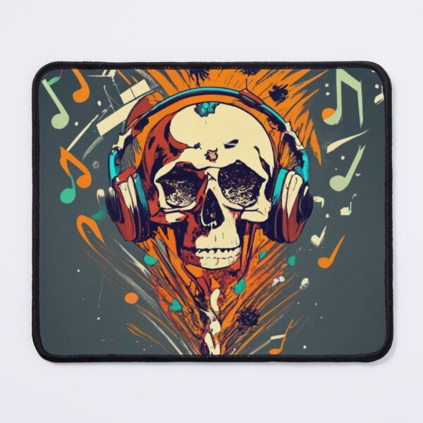 Item preview, skeleton head with exploding 3 notes, halloween designed and sold by rayo-art.